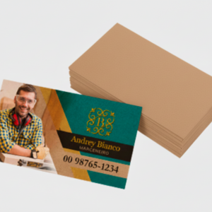 Cartão Kraft Colorido e Tinta Branca - 4x0 | 250und