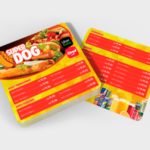 Mini Cardápio em PVC 0,3mm | 5und