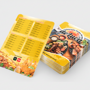 Cardápio Médio de PVC 0,5mm | 5und